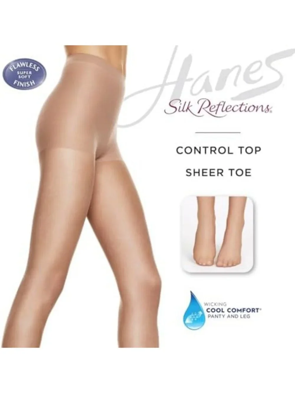 Silky Control Top Sheer Toe Pantyhose for Women - Comfortable & Stylish Hosiery